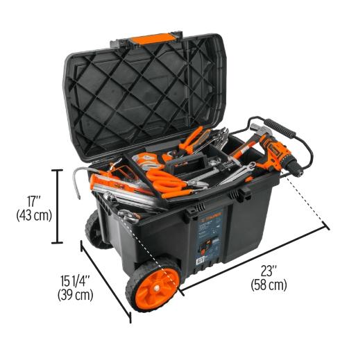 CAJA P/HERRAMIENTA 23" C/RUEDAS Y MANGO