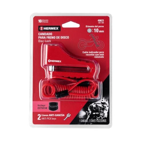 CANDADO FRENO DE DISCO MOTOCICLETA 10 MM LLAVE DE DISCO
