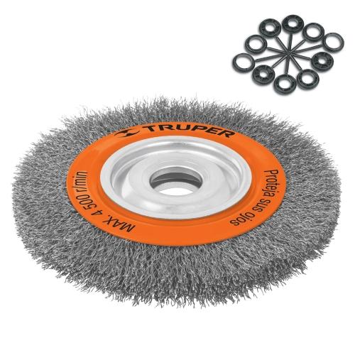 CARDA ALAMBRE ONDULADO 8" TRUPER