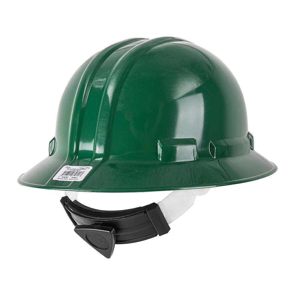 CASCO DE SEGURIDAD VERDE ALA ANCHA TRUPE