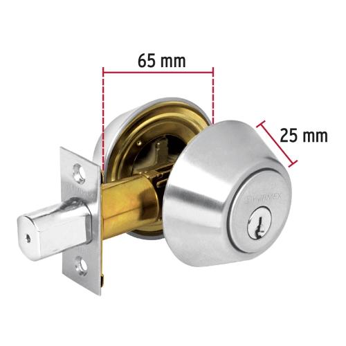 CERROJO LLAVE-LLAVE CROMO MATE LLAVE TRADICIONAL HERMEX