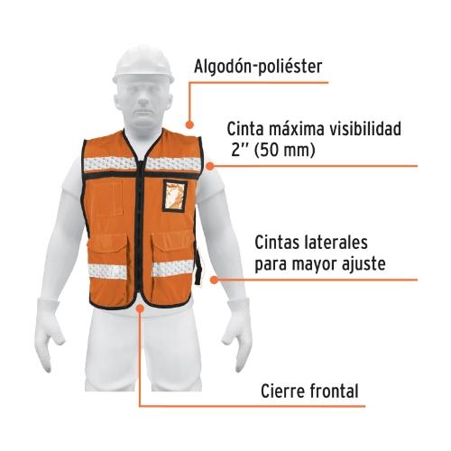 CHALECO BRIGADISTA NARANJA UNITALLA TRUP