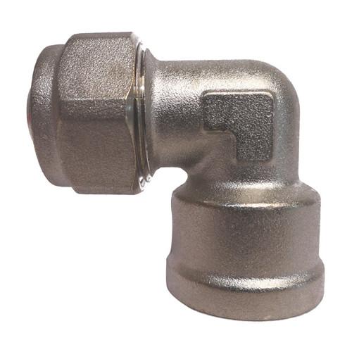 CODO REDUCIDO 90° PARA TUBO PE-AL-PE DE 3/8 TUERCA COMPRESION X 1/2 ROSCA HEMBRA COFLEX