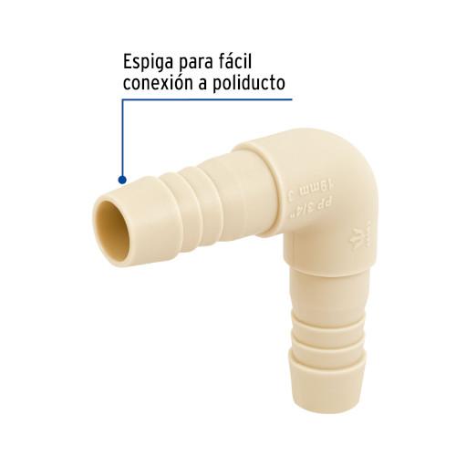 CODO 90° INSERCION DE 3/4 Plg. DE POLIPROPILENO FOSET