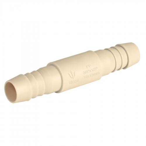 COPLE REDUCIDO INSERCION DE 3/4 Plg. X 1/2 Plg. DE POLIPROPILENO