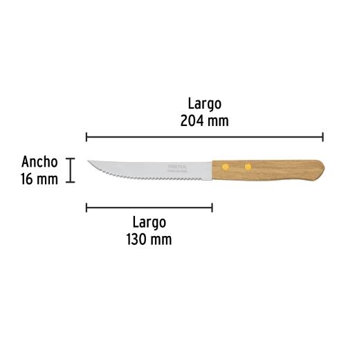 CUCHILLO DE SIERRA 5" MANGO MADERA PRETU