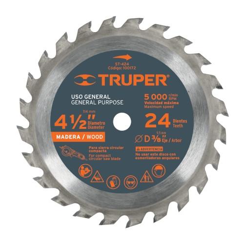 DISCO SIERRA P/MADERA 41/2" TRUPER