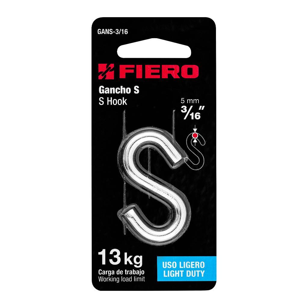 GANCHO S DE 3/16 Plg. DE ACERO PARA CABLE FIERO