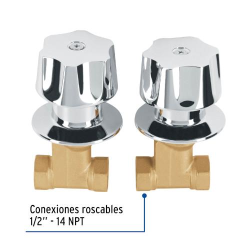 JUEGO LLAVES EMPOTRAR ROSCABLES MANERAL METALICO BASIC