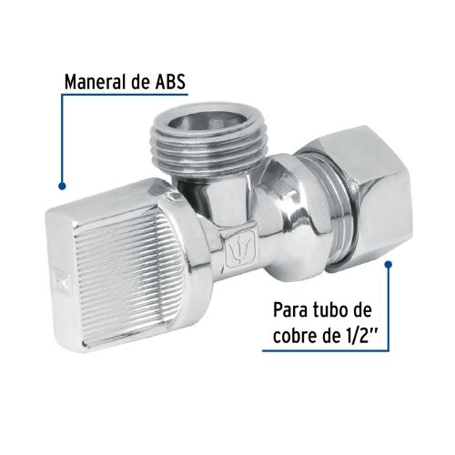 LLAVE ANGULAR 1/2 Plg. 1/4 DE VUELTA BARRILITO FOSET