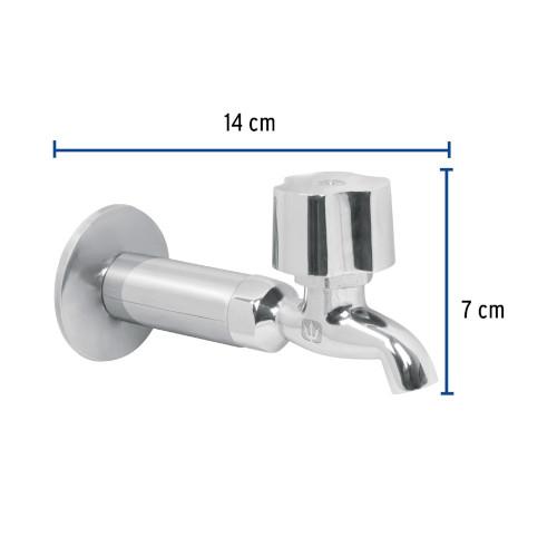LLAVE 1/2 Plg. PARA FREGADERO CON NIPLE Y CHAPETON CROMO BASIC