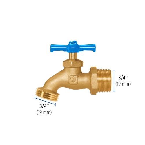 LLAVE PARA MANGUERA DE LATON 180G 3/4 Plg. GRANEL FOSET