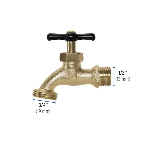 LLAVE PARA MANGUERA  DE ZAMAC  110GR 1/2 Plg. BASIC