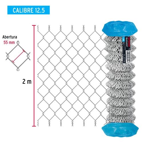 ROLLO MALLA CICLONICA CAL.12.5 2X20M ABERTURA 55MM 51KG