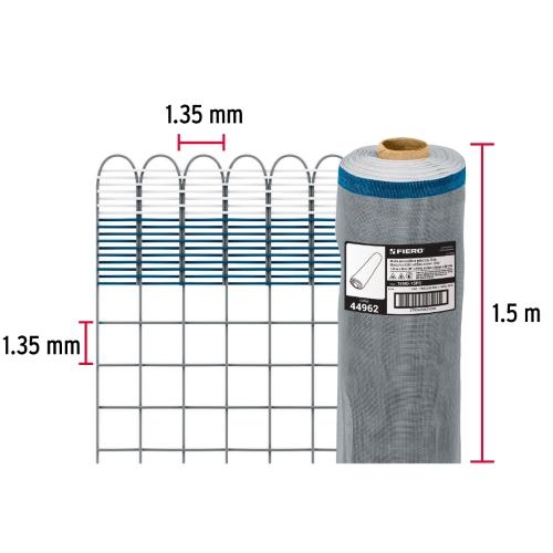 ROLLO DE 30 M X 1.5 M DE MALLA MOSQUITERA PLASTICA GRIS