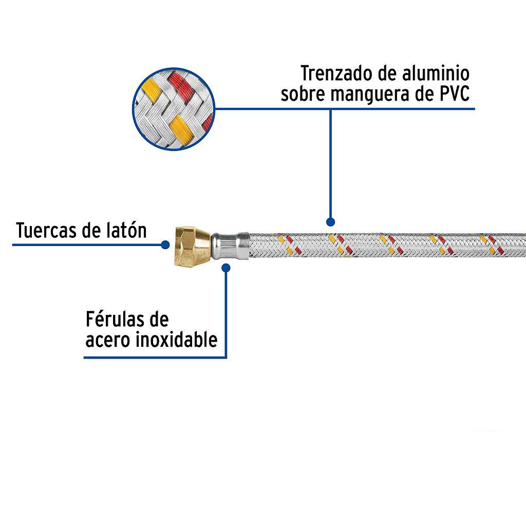 MANGUERA PARA GAS ALUMINIO 3/8 Plg. FLARE 200 CM FOSET BASIC