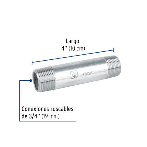 NIPLE DE ACERO GALVANIZADO 3/4 Plg. X 4 Plg. FOSET