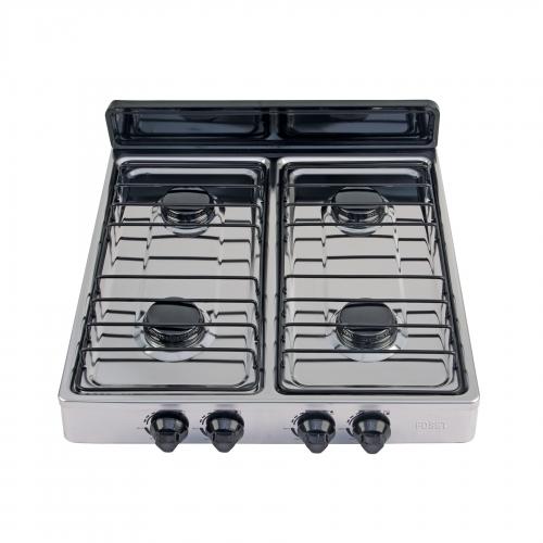 PARRILLA DE GAS DE SOBREPONER 4 QUEMADORES INOXIDABLE FOSET